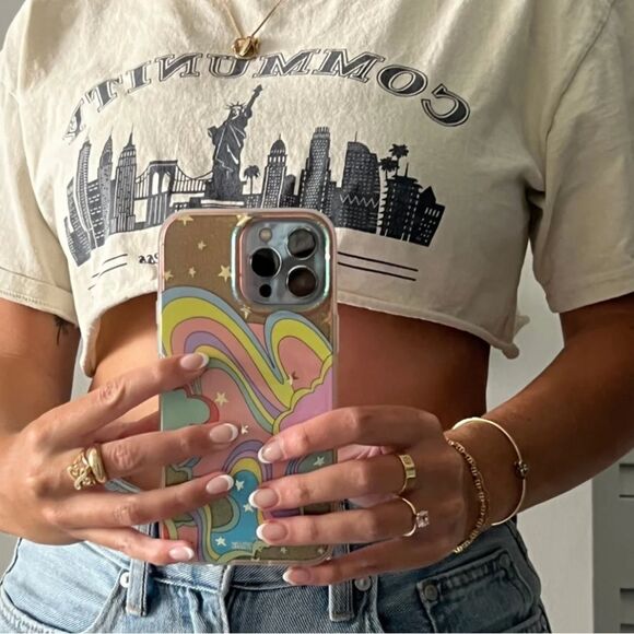 Sonix iPhone 15 Pro Case - Pink and Blue Swirl ‘Illusion’ design - Picture 2 of 5